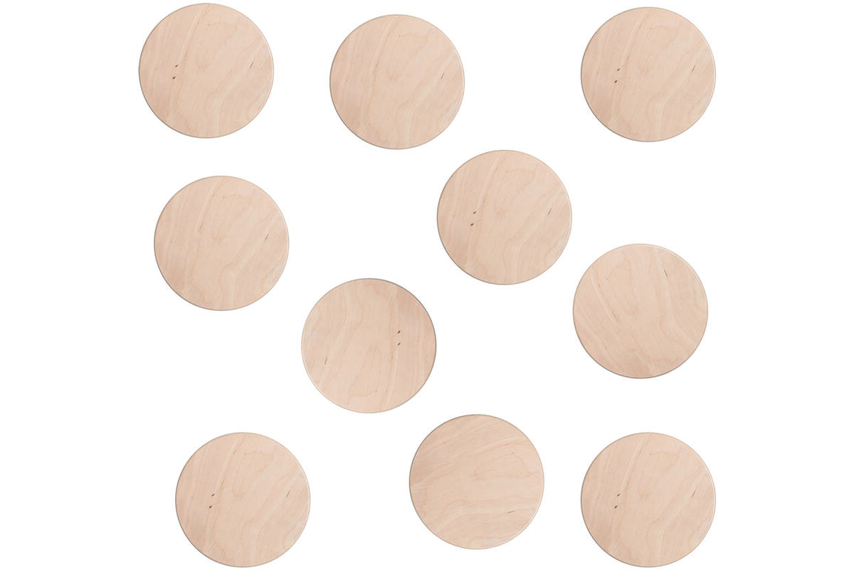 Rolf More - Ronde schijven 10 cm doorsnede, 10 stuks